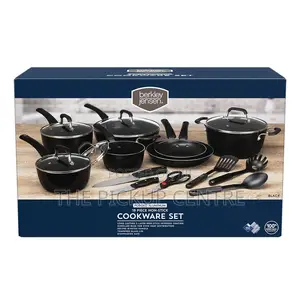 Berkley Jensen 18 Piece Non-Stick Cookware Set - Black