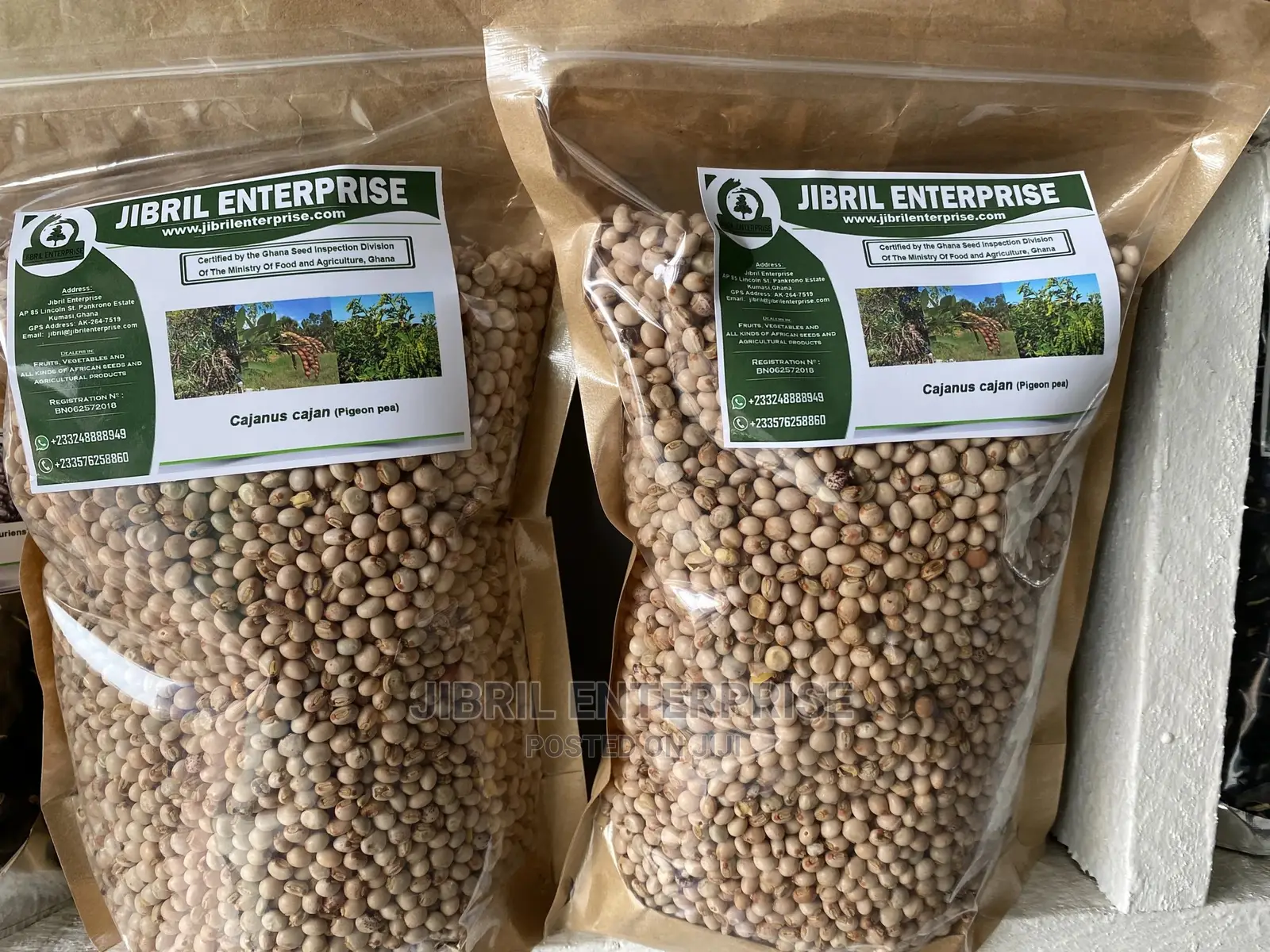 White Pigeon Pea(Cajanus Cajan), 1kg /50gh
