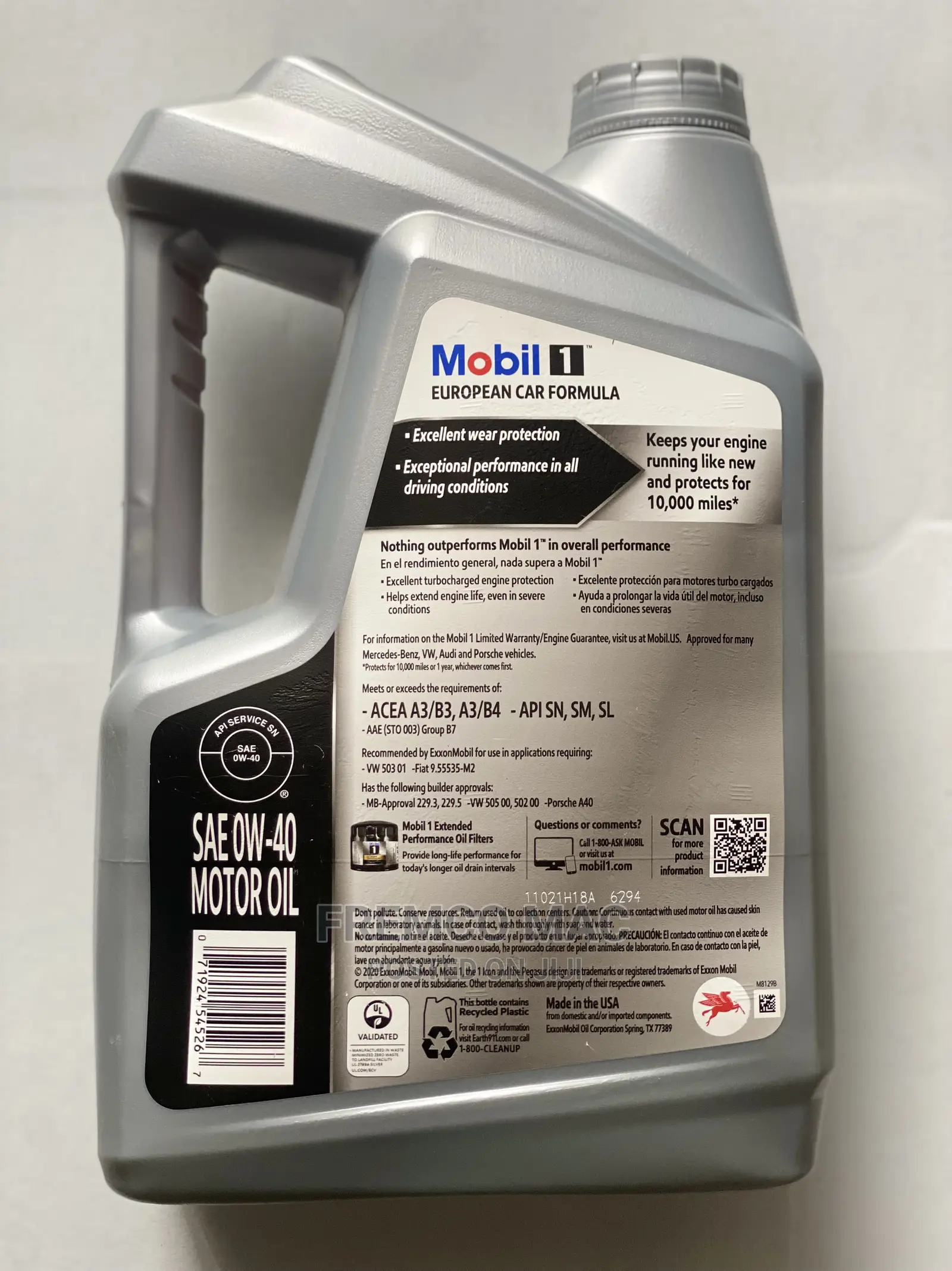 Mobil 1 Advanced Full Synthetic Engine Oil (0w-40)