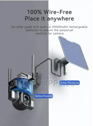 Dual Lens 4g 4k/8mp Resolution Solar Ptz Camera 10x Zoom