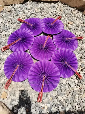 African Print Fabric Hand Fans