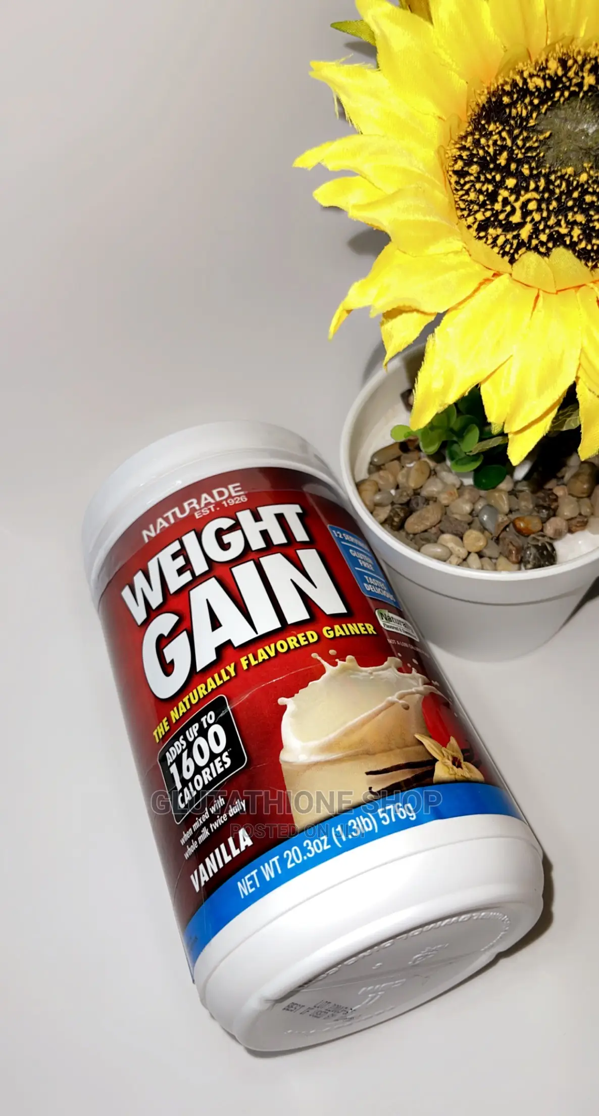 Naturade Weight Gain Instant Nutrition Drink Mix, Vanilla