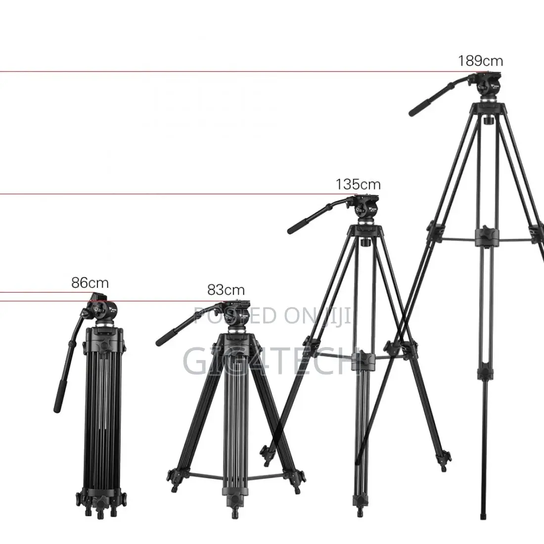 Weifeng Wf-717 1.8m Heavy Duty Video Tripod