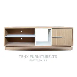 TV STAND Off White With Slide Doors