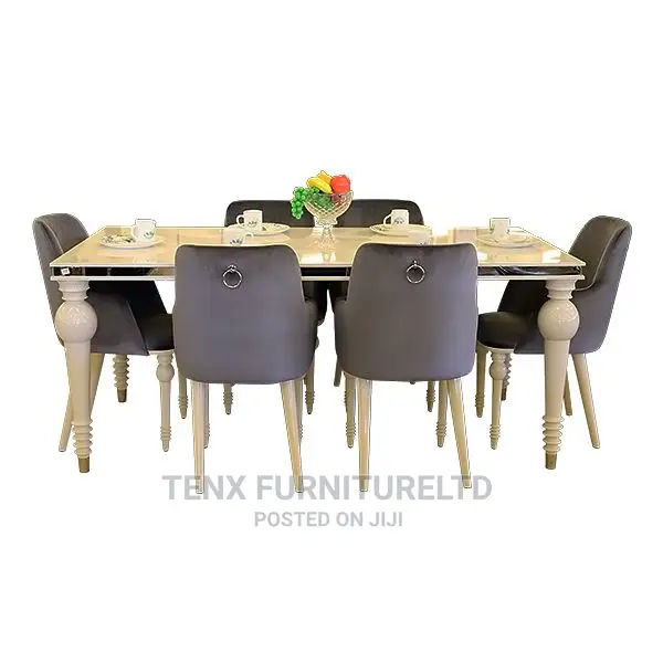 Dining Set 6seater Rectangular With Ring Pulls
