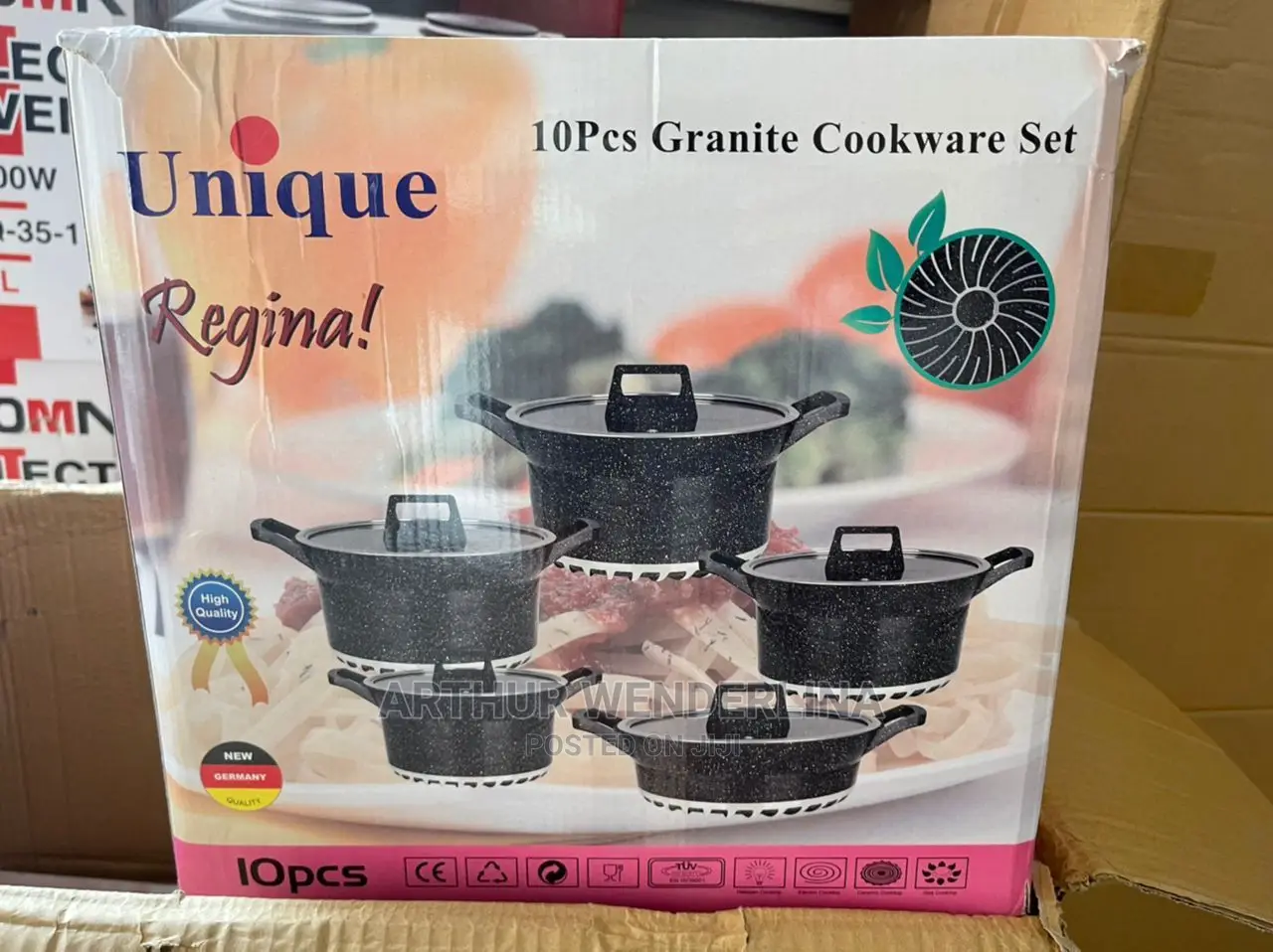 5 Set Non Stick Cooking Untensils(Granite Cookware Pot Set)