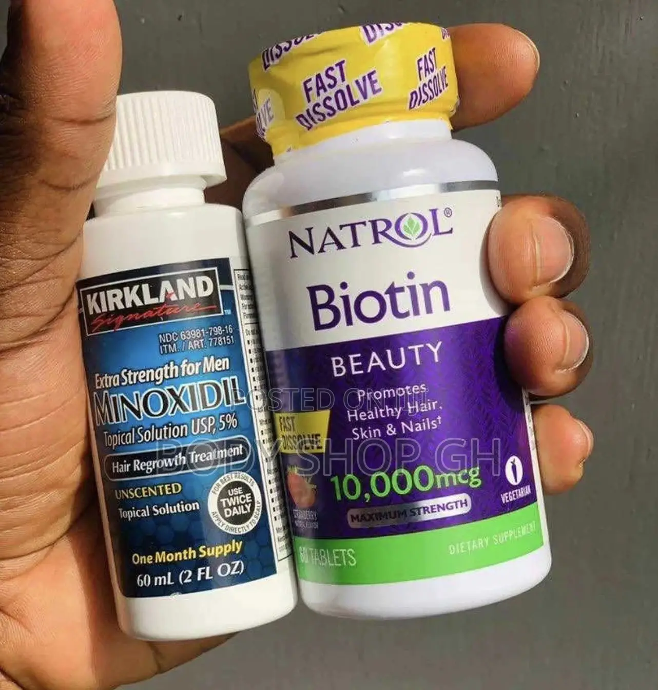 Minoxidil + Natrol Biotin Beard Booster Combo Pack