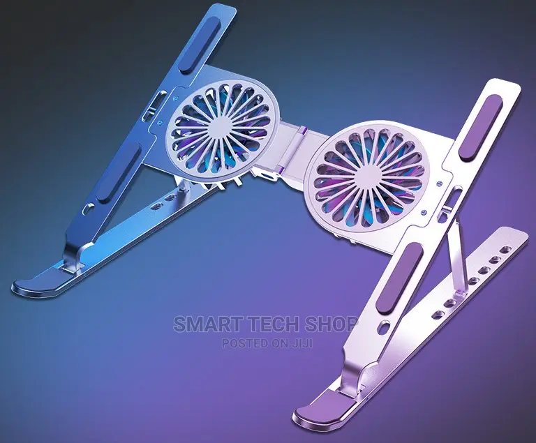 Aluminum 7 Level Adjustable Computer Stand With Fan