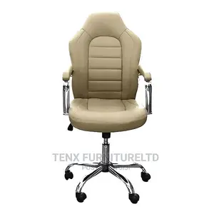 OFFICE / EXECUTIVE CHAIR( With Chrome Base Rotating Wheel)