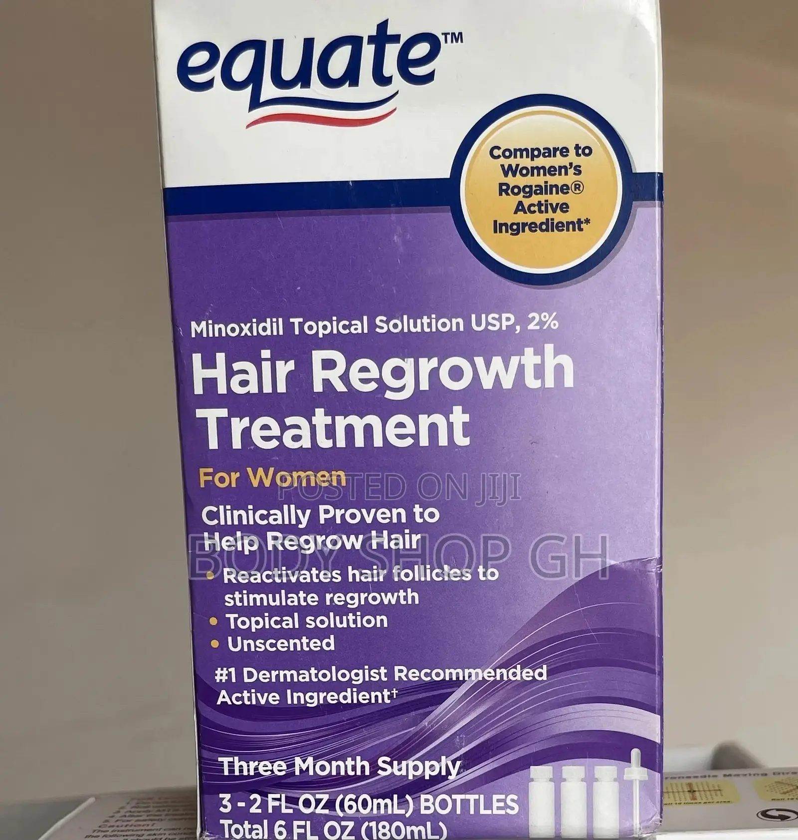 Equate Minoxidil for Women Hair Growth Hairloss Treatment
