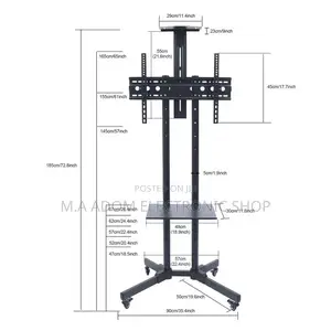 Very Durable Doesn’T Rust Tv Cart / Stand 32”-70