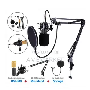 BM800 Studio Condenser Microphone for Recording - Full Set