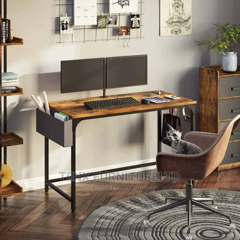 Computer Desk With (Side Storage )
