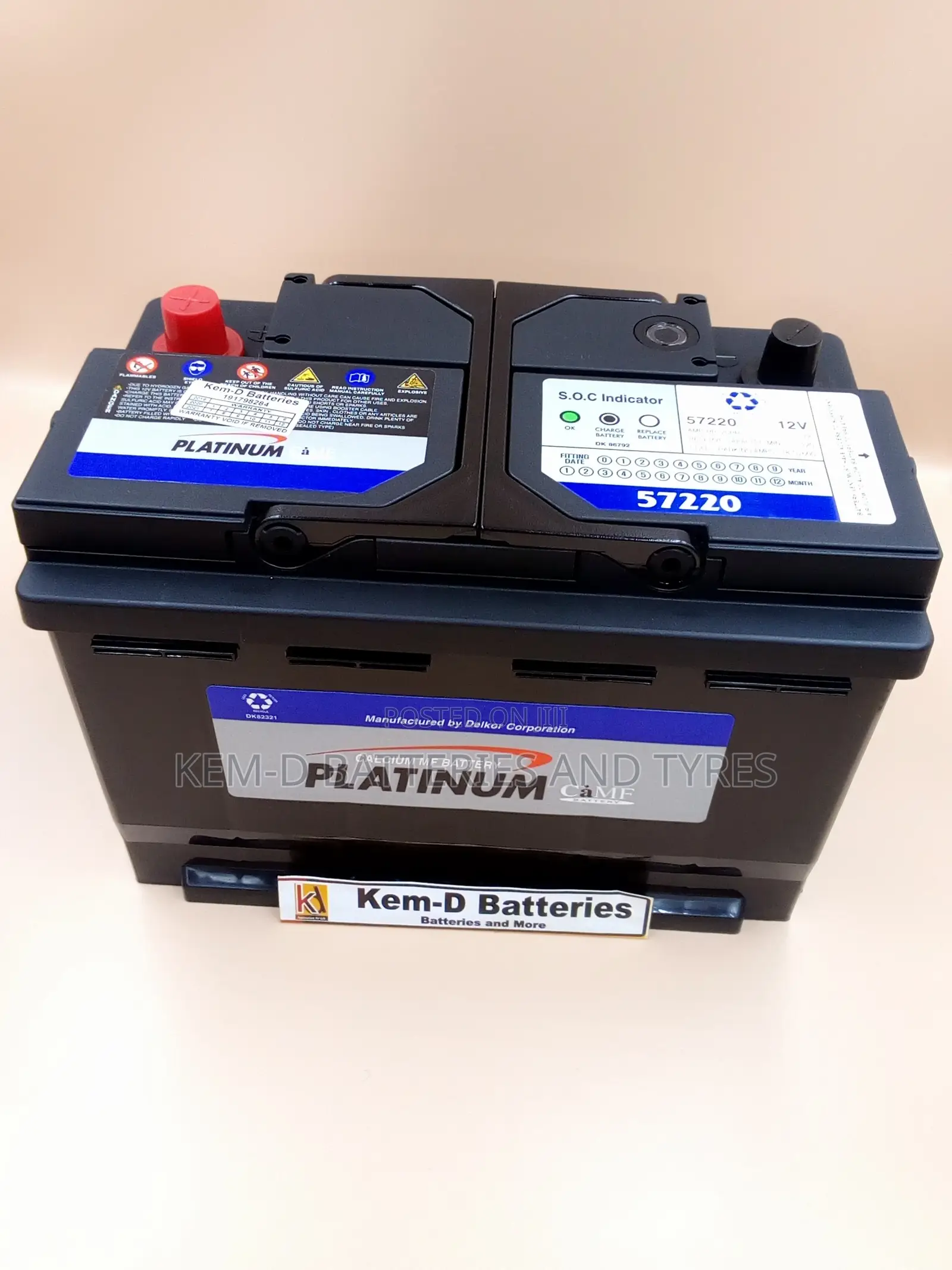 15 Plates Platinum Car Battery + Free Door Step Delivery