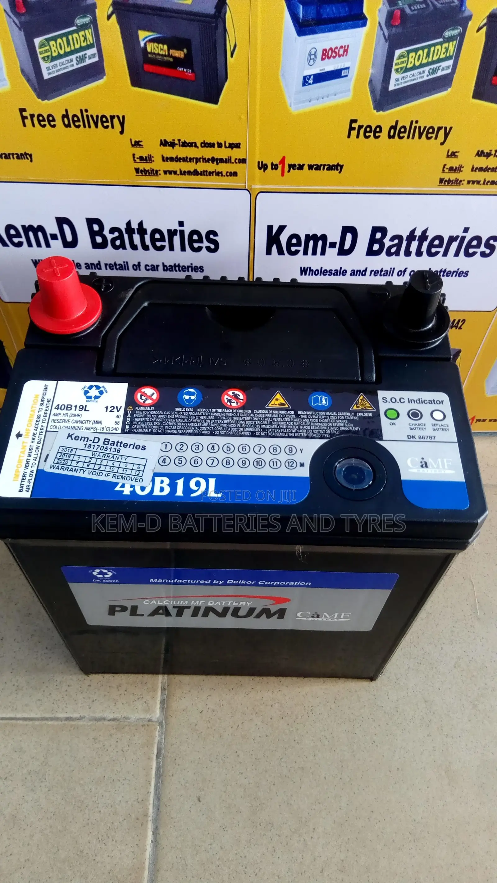 11 Plates Platinum Car Battery + Free Door Step Delivery