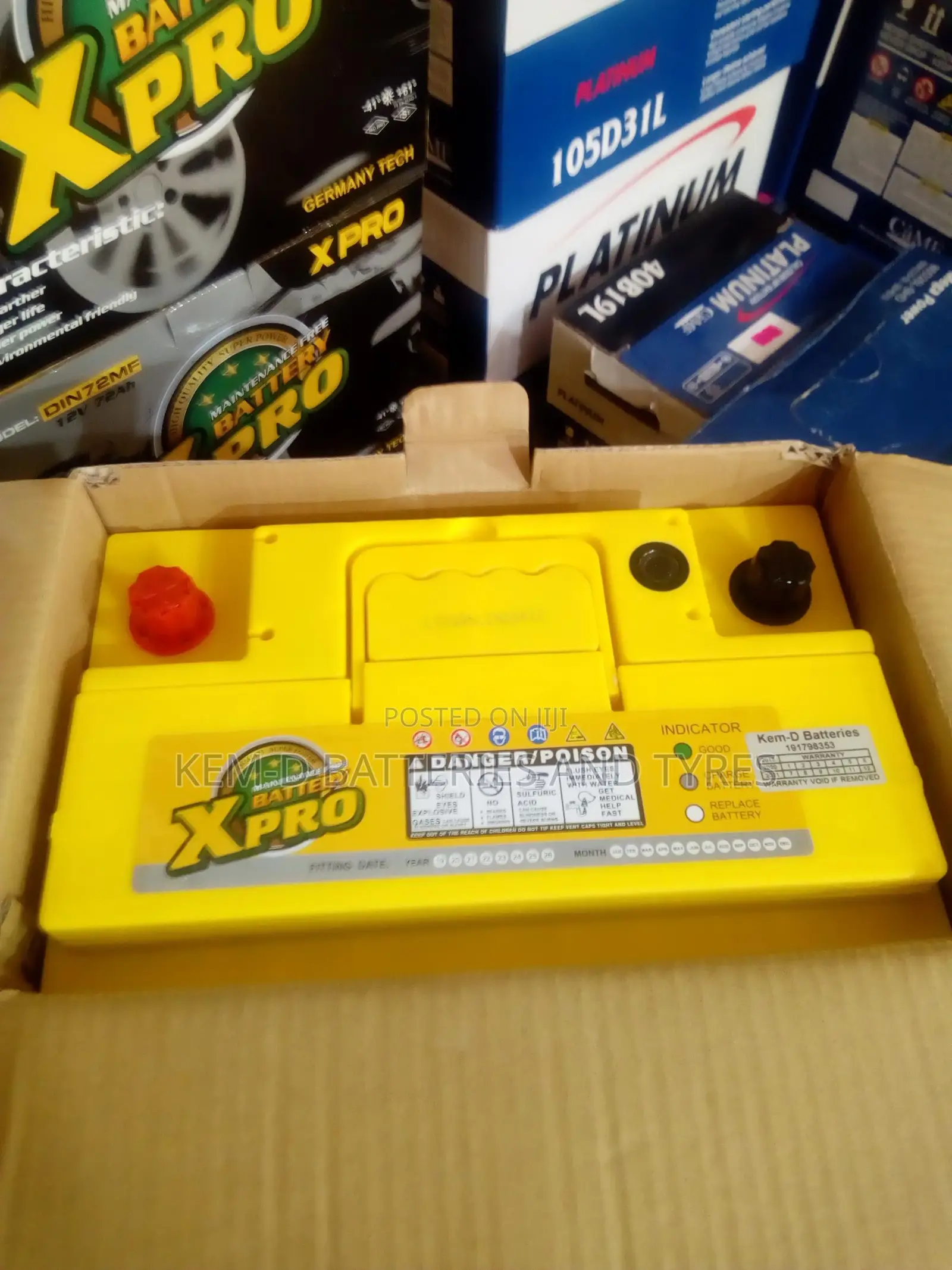 15 Plates Xpro Car Battery + Free Door Step Delivery