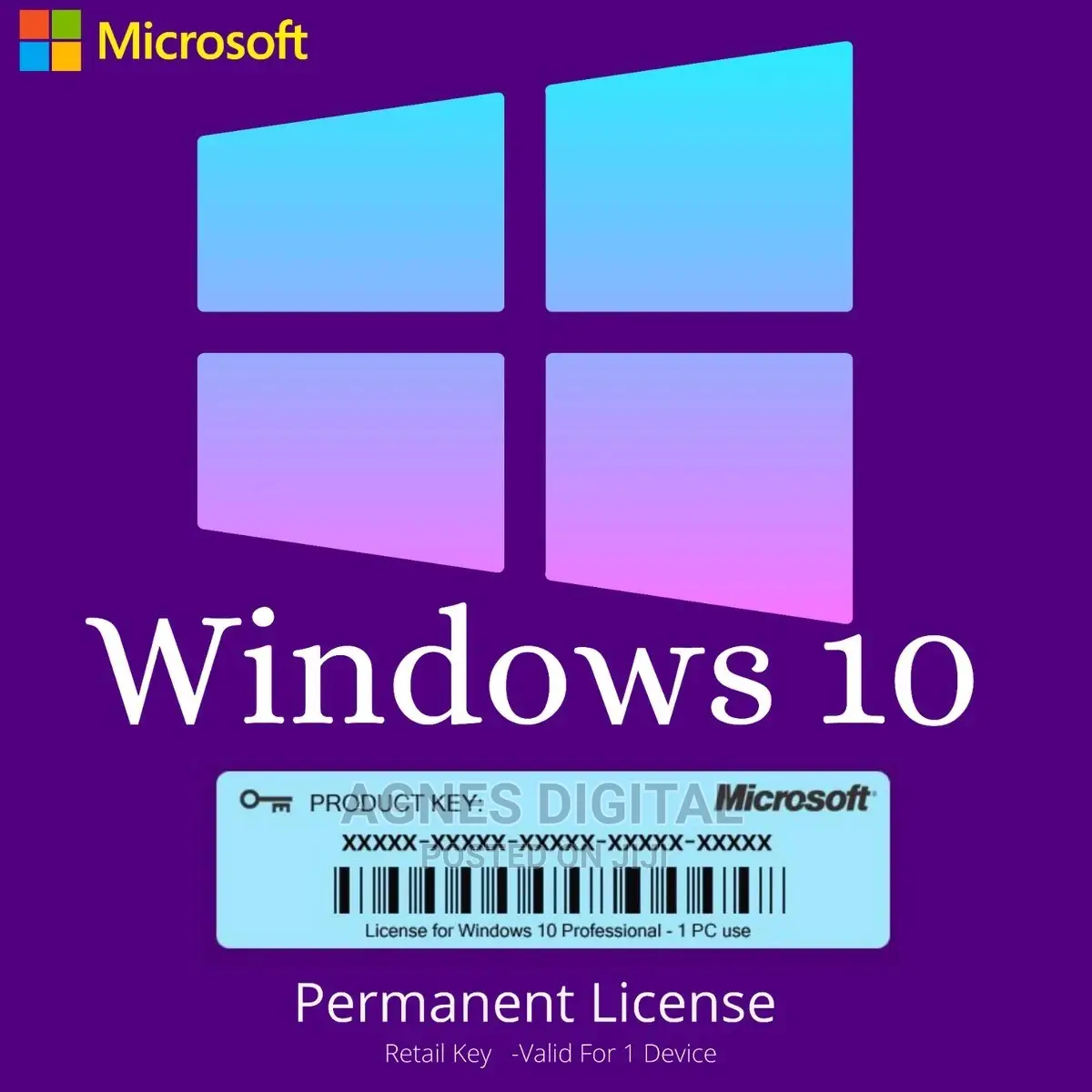 Windows 10 Pro 1PC Key Only