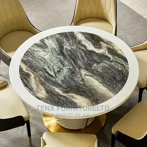 Dining Set (Postmodern) Marble Round Dining Table