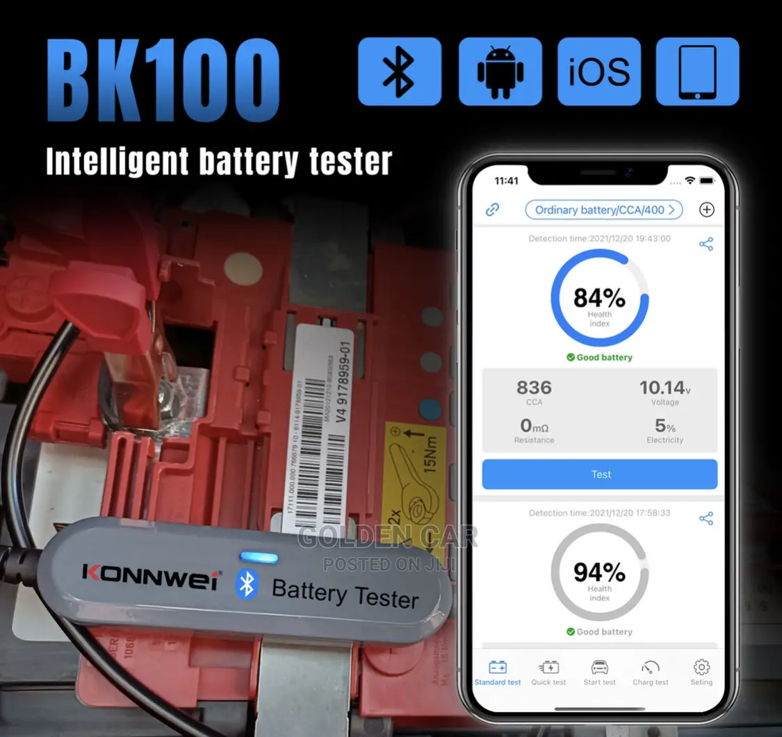 Konnwei BK100 Bluetooth Car Battery Tester