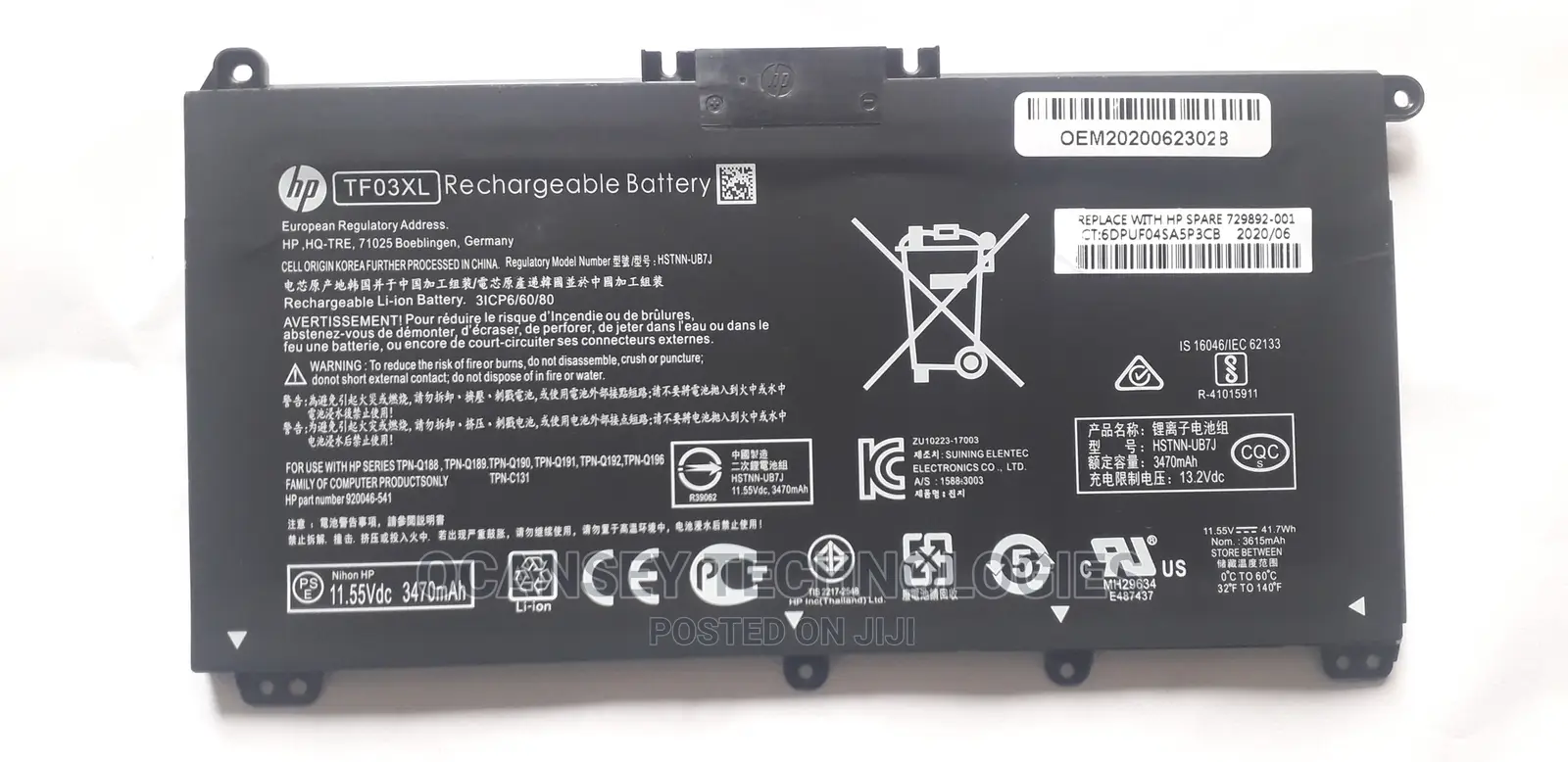 Hp Original Tf03xl Battery for Hp Pavilion 15-Cc 15-Cd