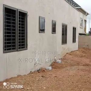 Grey Coating Italian Projected Windows Well Installed