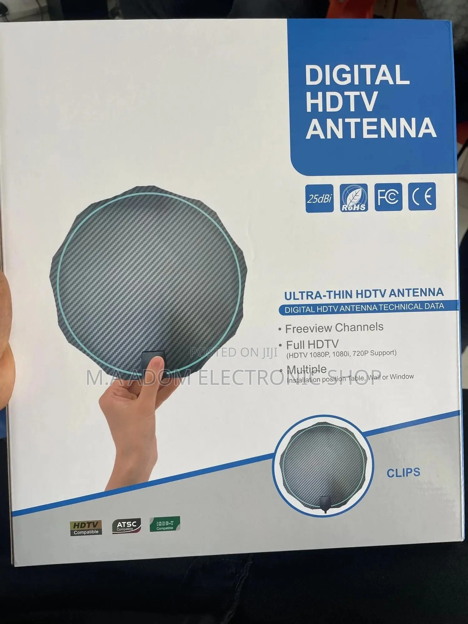 Hdtv Indoor Antenna With Detachable Amplifier
