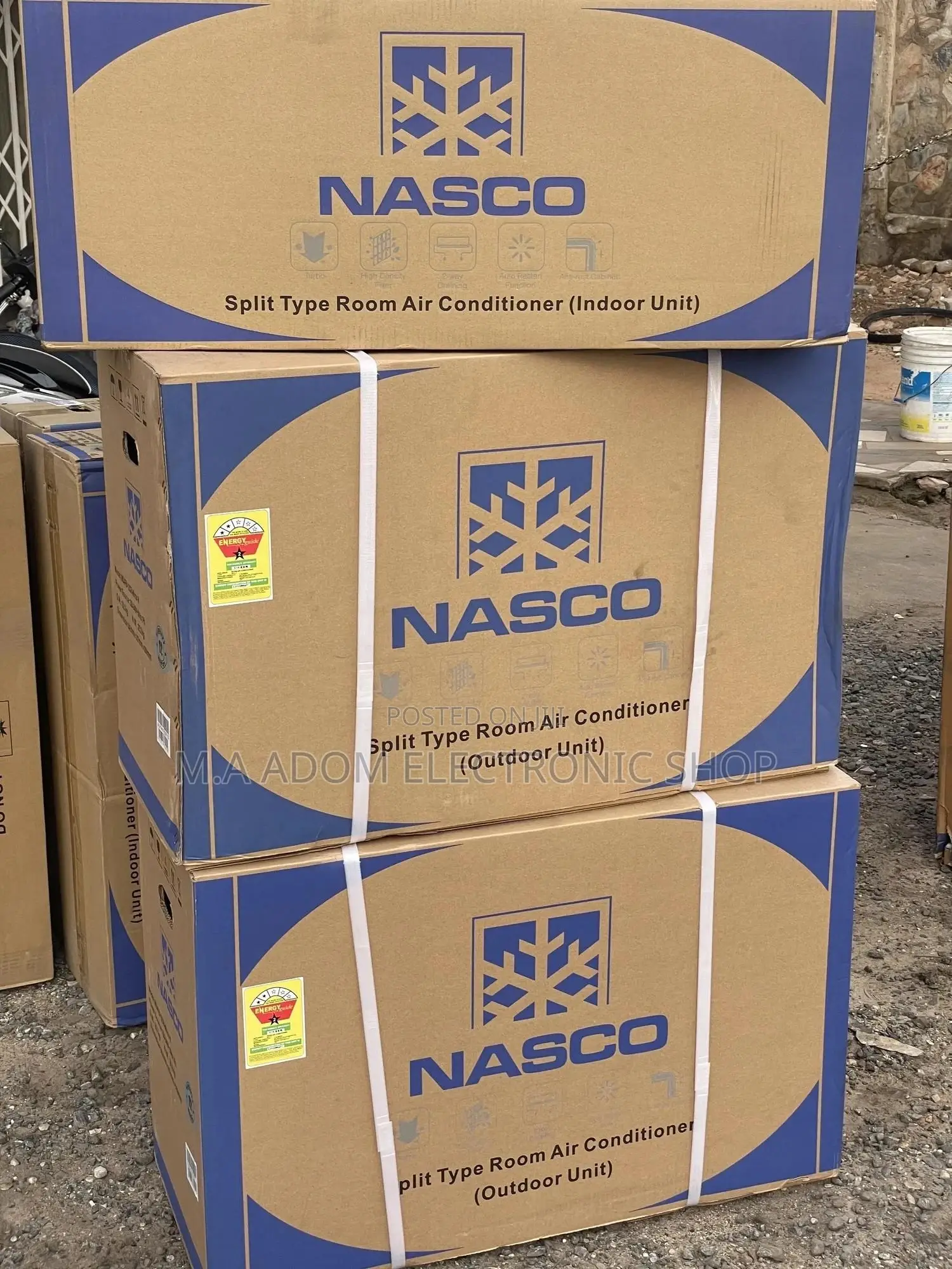 With 3m Copper Wire Nasco 1.5 Mirror Split Air Conditioner