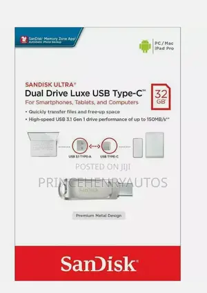 Sandisk Ultra Dual Drive Luxe Usb Type-C 32gb