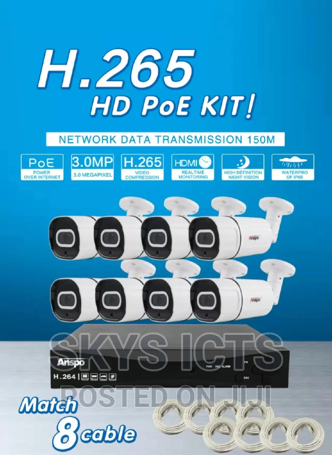 4mp 8 Channel Ip CCTV Kit