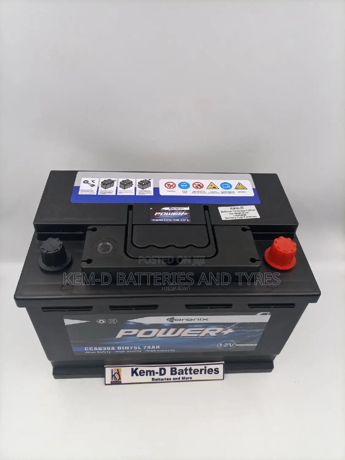 Battery for Saloon Cars 12 Volts 75ah - Door Step Delivery