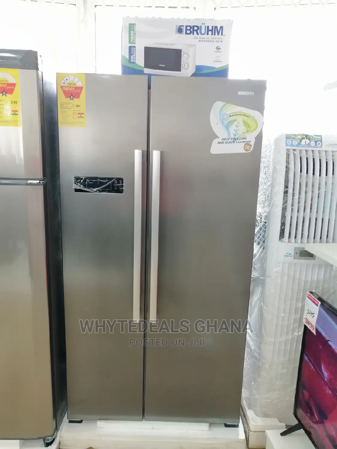 Bruhm 500ltrs Side-By-Side Fast Freezing Refrigerator