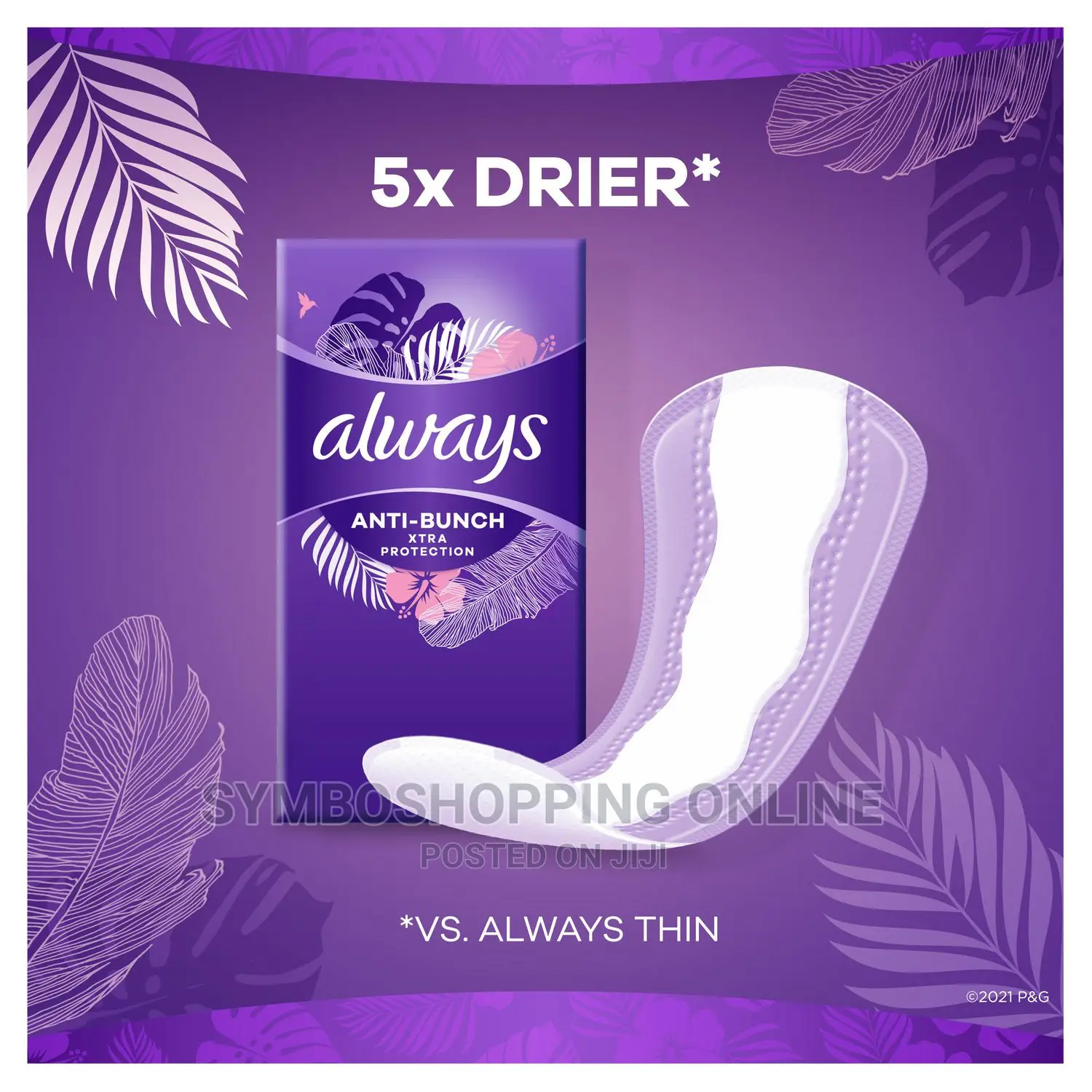 Always Anti-Bunch Xtra Protection Daily Liners,Long (50pcs)