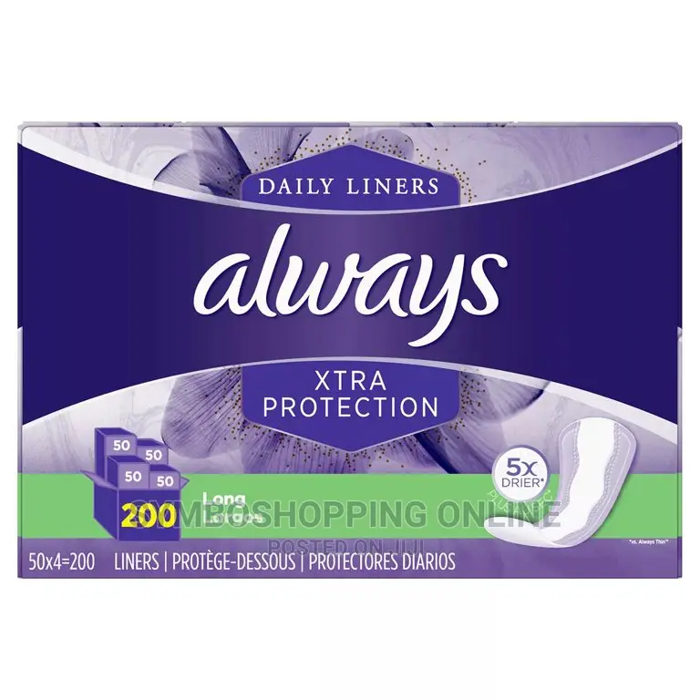 Always Anti-Bunch Xtra Protection Daily Liners,Long (50pcs)