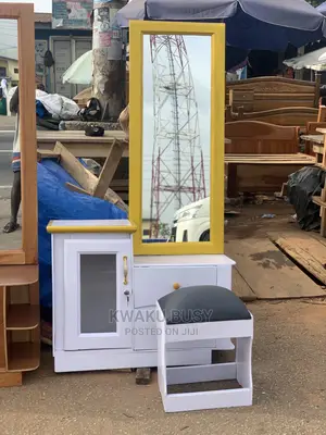 Golden White Dressing Mirror