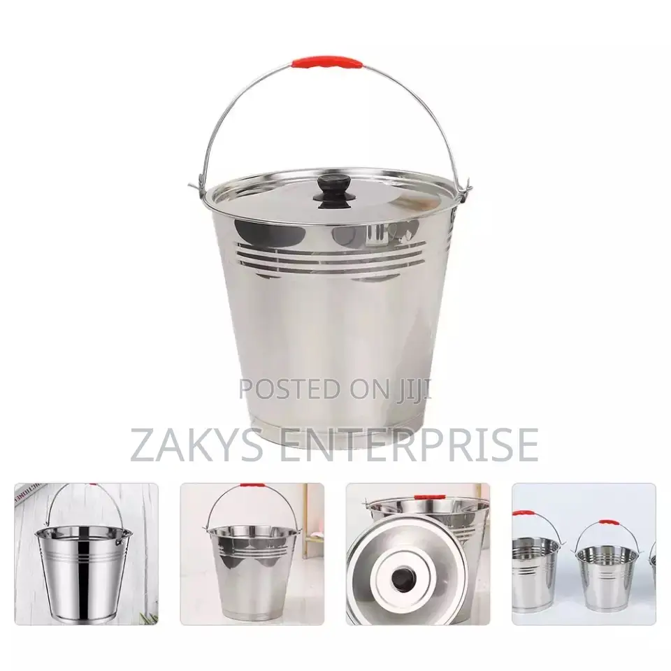 Stainless Steel Bucket With Cover
