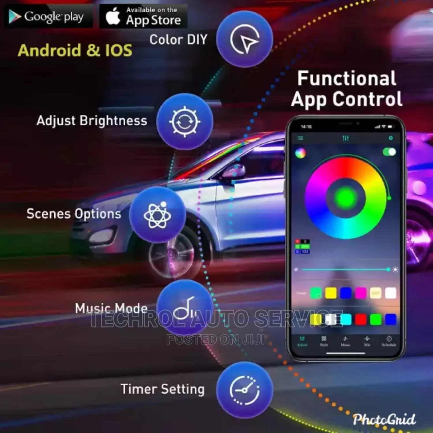 Smart/Andriod Ambient Lights for All Cars