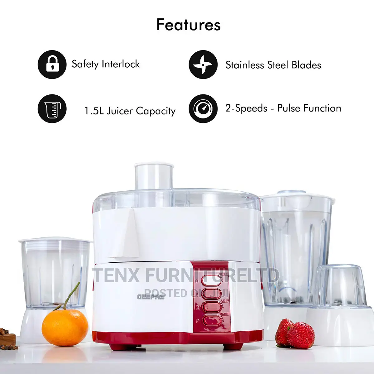 Food Processor 4-in-1{ Geepas }
