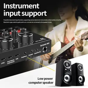 V8 Sound Card Bluetooth Audio Interface Studio Live Recordin