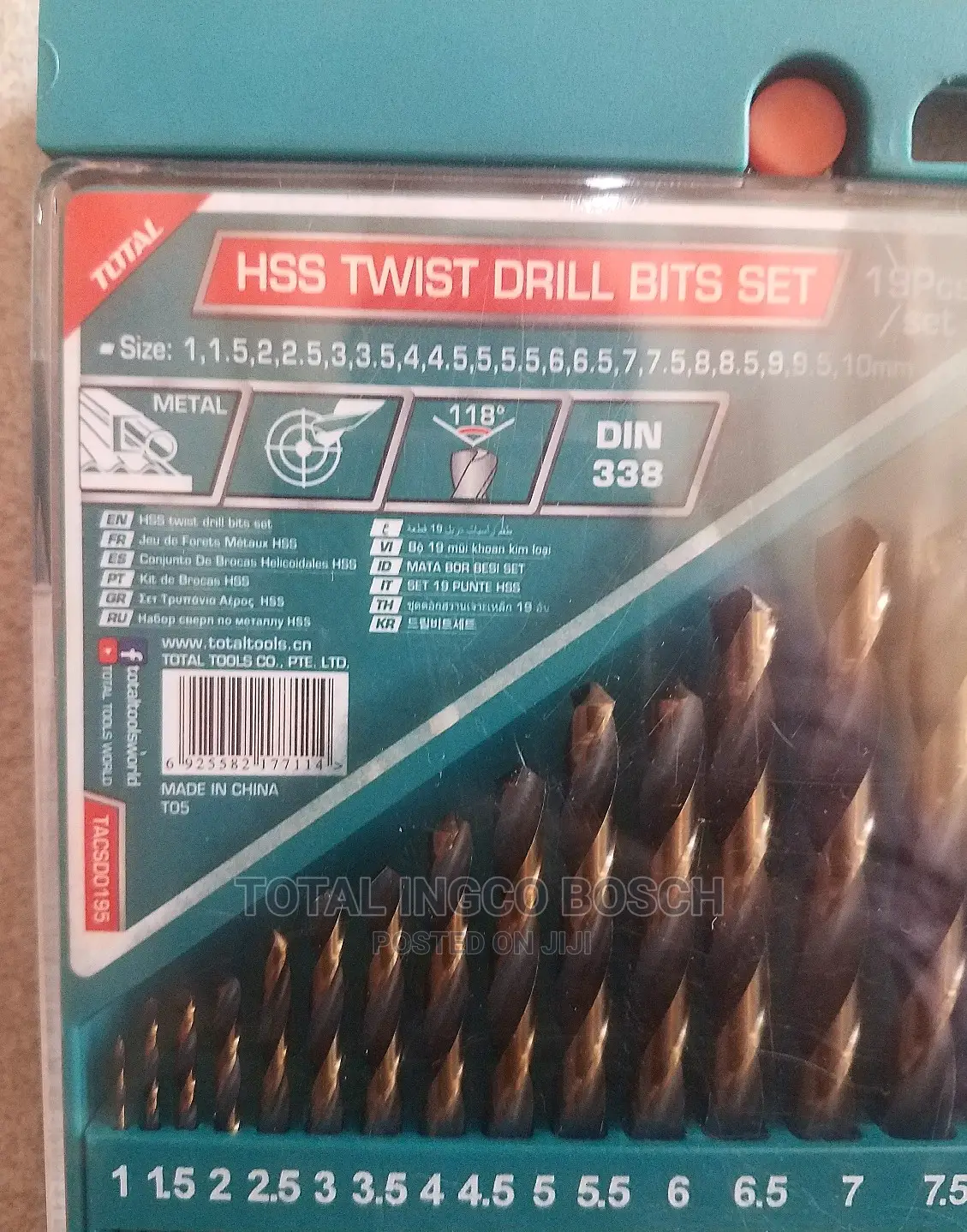 Total HSS Twist Drill Bit Set