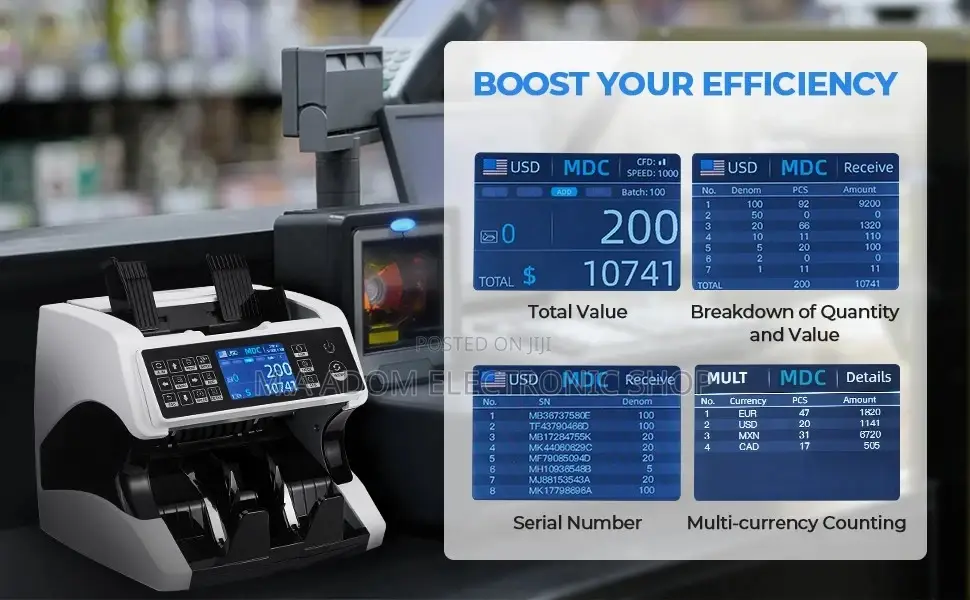 Very Efficient Mixed Value Bill Counter AL/920