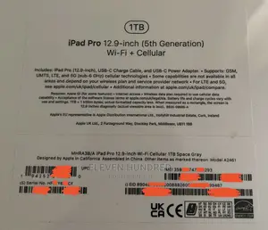 New Apple iPad Pro 11 (2021) 1 TB Gray