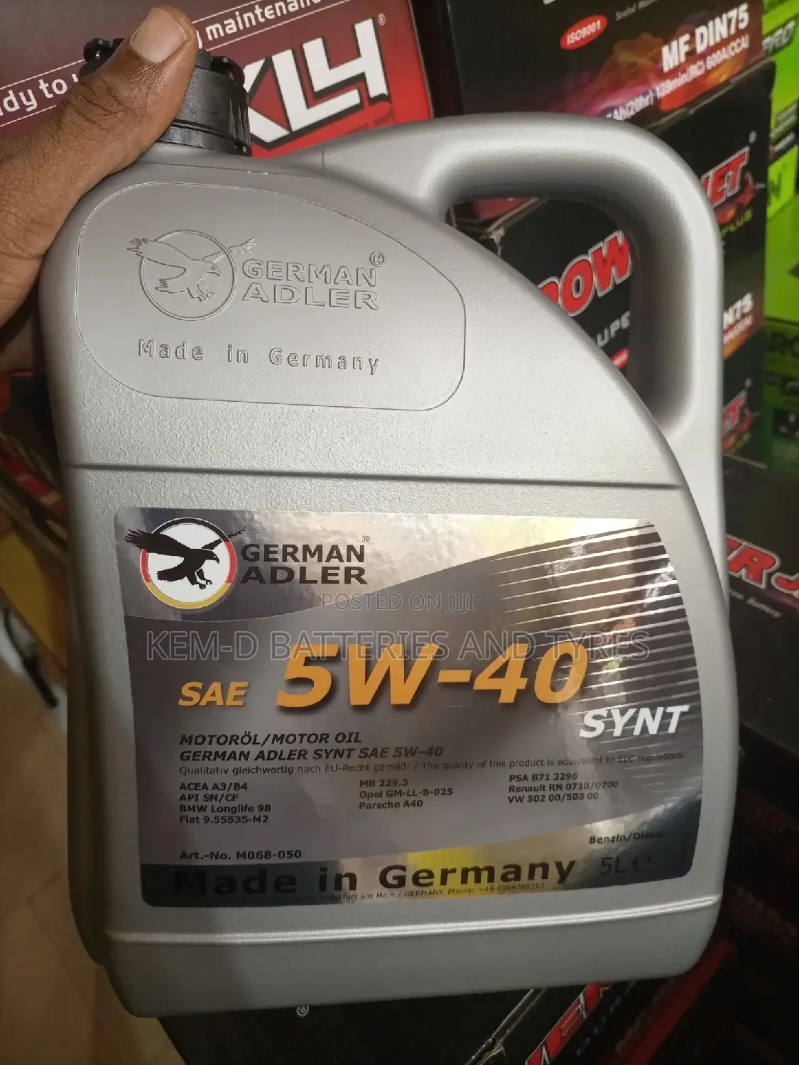 5W40 German Adler Engine Oil Full Synthetic 5L