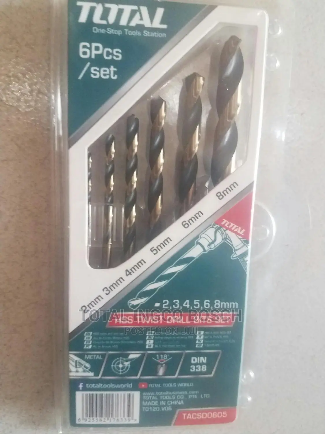 Total Metal HSS Twist Drill Set (6pcs)