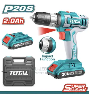 TOTAL CORDLESS IMPACT DRILL Li - Ion 20V / 2ah / 45nm