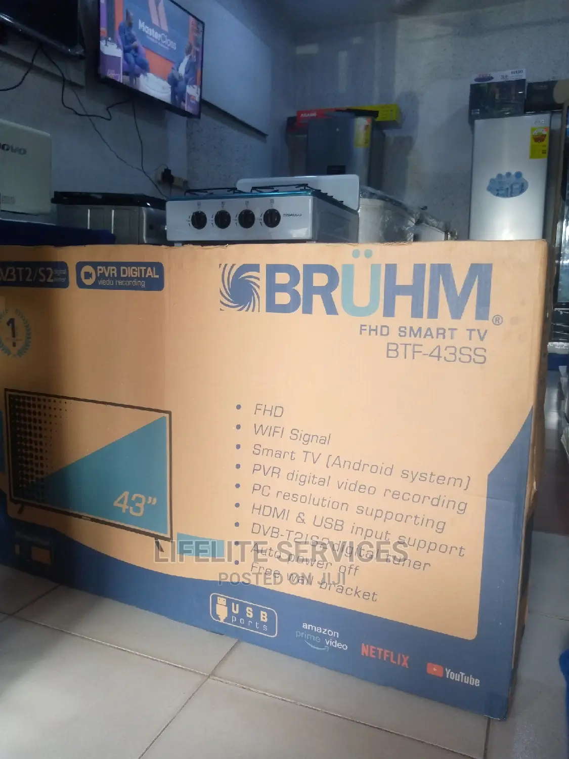 Bruhm Smart Tv 43"Inches(Netflix )
