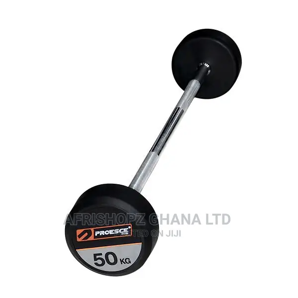 Rubber Barbell With Straight Bar 50kg LDBS-221-50kg