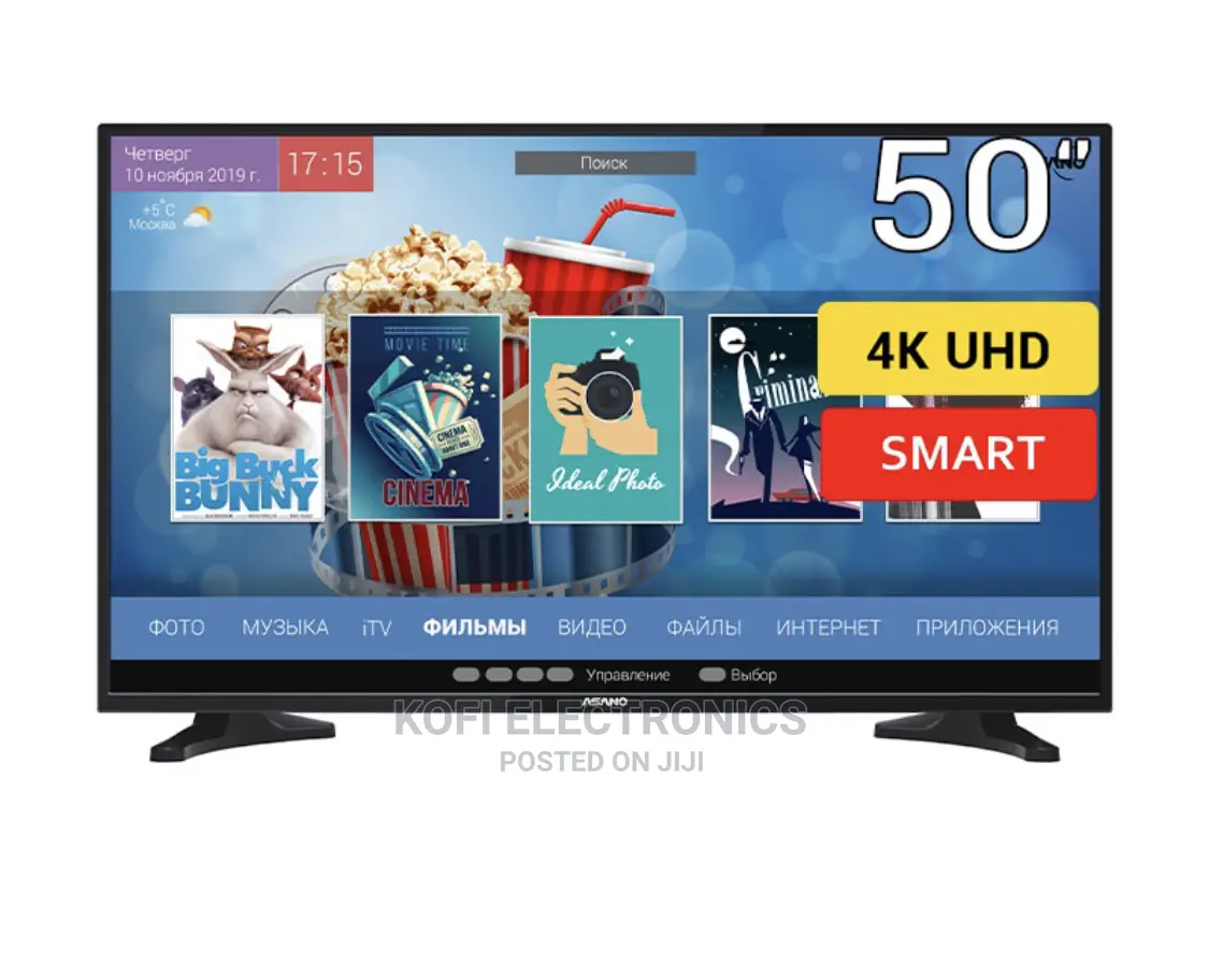 Asano 50′′ Ultra HD 4K Smart LED TV – Black