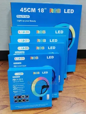 18 Inches RGB HQ Ring Light With Stand and Bag
