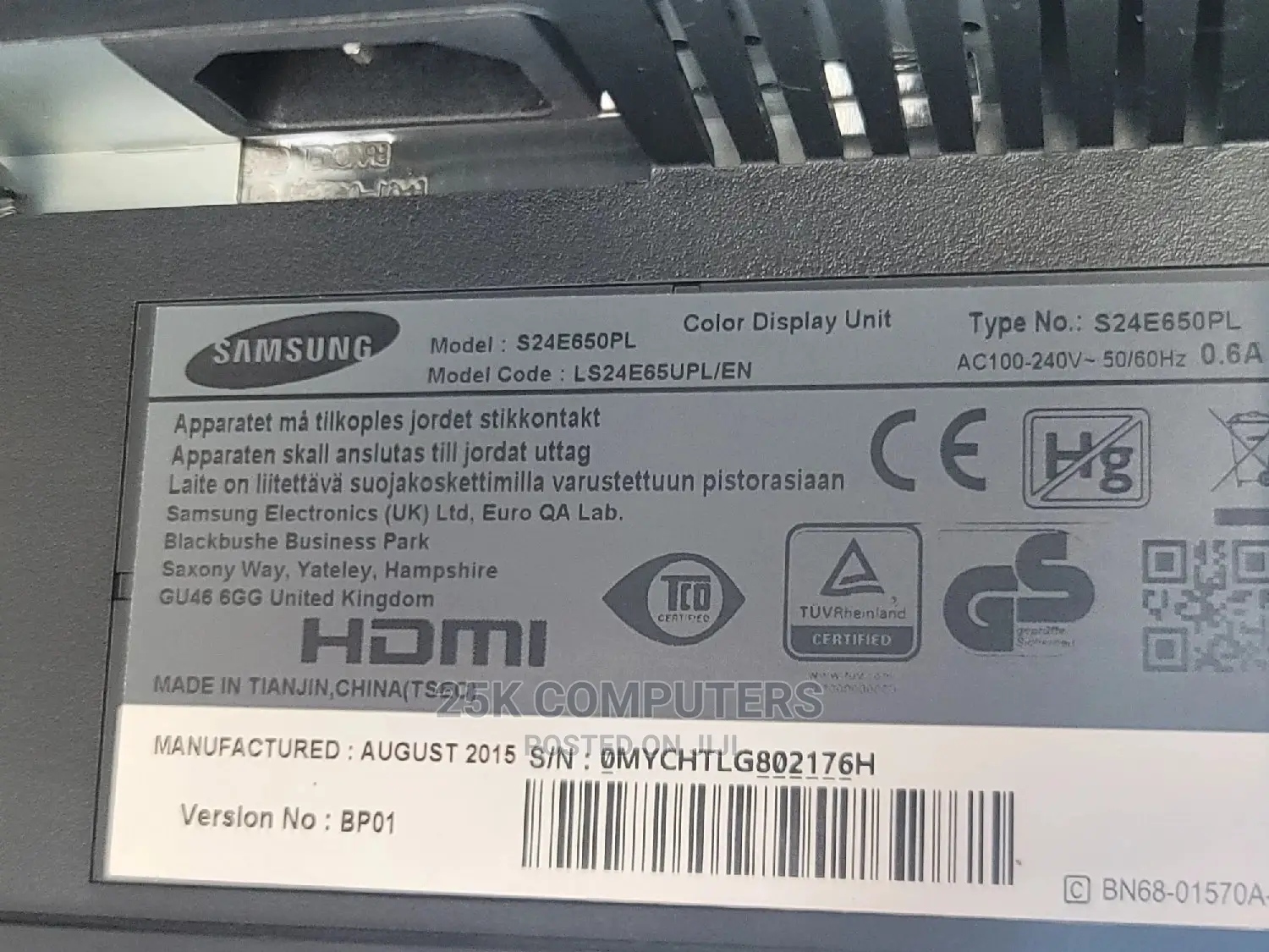 SAMSUNG 24inch Hdmi Monitor