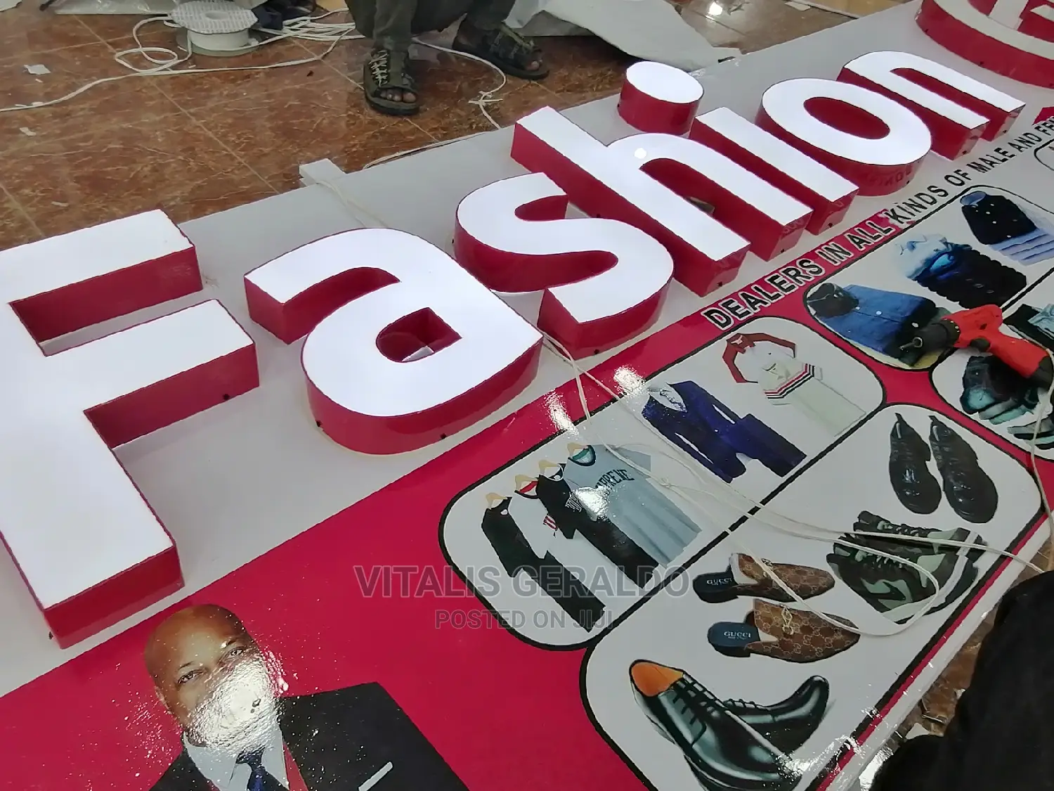 Seamless Led 3d Sign Board With Led Lights Inside